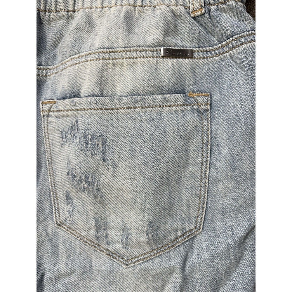 New KanCan KC9189L Paperbag Women's‎ High Rise Light Distressed Blue Jeans 13/30 - Picture 10 of 10